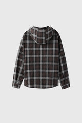 Bear Wrinkle Check Hood Shirt