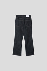 ASCLO Non Fade Slab Flare Denim Pants (2color)
