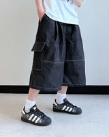 Circular Belt Stitch Cargo Bermuda