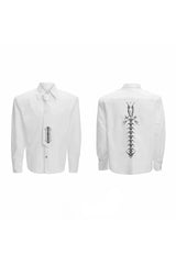 Embroidered Spine Deconstructed Shirt