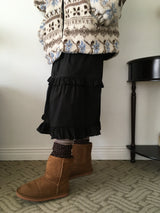 Cotton ruffled skirt