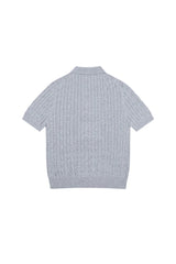 Cable Knit Polo Shirt