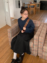 Philp Peach Fuzz Frill Long Skirt