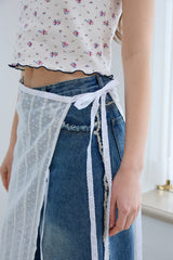 DOT LACE WRAP SKIRT