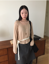 フェナルーズフィットウールUネック長袖Tシャツ（3c）