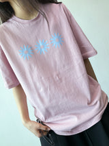 スリー サン タトゥー レタリング オーバーサイズドTシャツ 3カラー