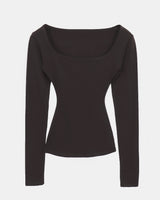 Pumin Square-Neck Fleece Slim T-Shirt
