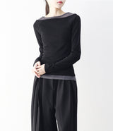 Charlotte Color Block Off-Layered T-shirt