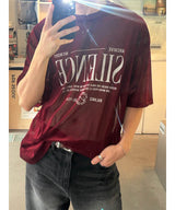[Unisex]ベルベットメッシュハーフTシャツ(4color)