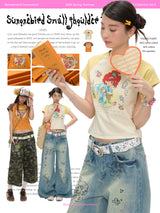BETWEENAND x sunonebird ラグランスリーブツートーンTシャツ