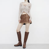 Swanne Damage Cardigan + Cropped Sleeveless Set