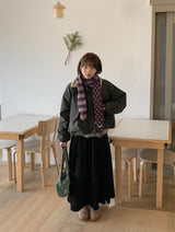 Molcon Pom Pom Dot Knit Muffler