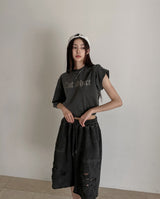 Cutting Vintage Pigment Short Sleeve T-shirt