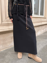  Still Line Long Maxi Banding Skirt (2 colors)