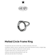 Melted Circle Frame Ring