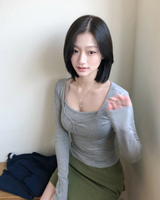 elver slim layer button tee