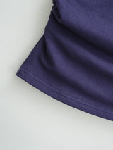 Amaris Asymmetric Strap Ruched Top