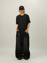 IN Waffle Henry-neck 1/2 T