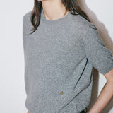 Short Sleeve Wool Knit Grey