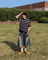 タイリンストライプショートスリーブカーディガン