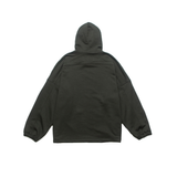 'Shh!' オーバーフィットフーディー (KHAKI CHARCOAL)