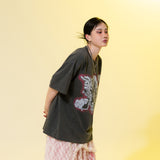 スキニーフレンドピグメントTシャツ ブラック