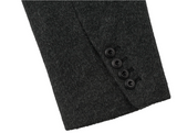 hairy quilting jacket - charcoal