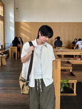 ル エディ ストライプ ルーズ フィット ショートスリーブ シャツ