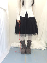 Suede Rabbit Fur Boots