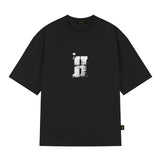 ホーリーハートHオーバーフィット半袖Tシャツ_BLACK