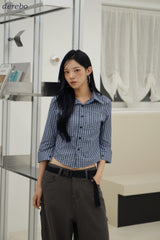 Mild Cotton Checkered Collar Shirt