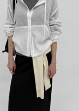 [MADE] Yulia Loose-Fit Sheer Hooded Cardigan