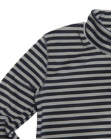 ストライプ ハーフ ジップアップ(GREY) ウィメンズ