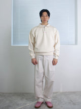 26ss ハーフジップアップロゴエンブロイダリーニットスウェットシャツ 2color