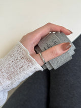 [4 set] square twisted bold ring set / ring layered simple mood