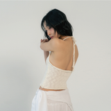 HALTER NECK BEADS KNIT (IVORY)