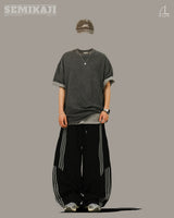 RU Track Nylon Curved Banding Pants