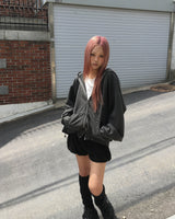 Pigment stud hood jumper