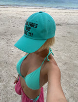 Mint pink basic strap bikini