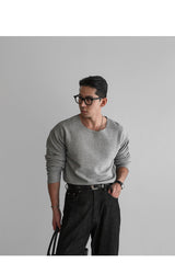 コットンボートネックニットTシャツ [Gray]