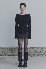 RUBY HOOK OVER KNIT black