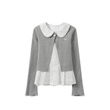 Lielle Dot Collar Layered Top