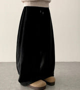 Any soft corduroy side pin tuck incision wide pants