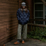 Stripe Wool Beanie_Navy