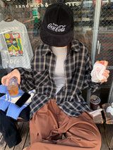スローツーウェイチェックシャツ (2C)