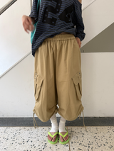 cotton banding bermuda pants