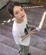 Nu ハーフトーンシンボルオーバーフィットTシャツ - 4COLOR