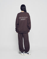 25FW BASIC LOGO NAPPING ZURRY PANTS DARK BROWN