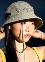 Black Gem Bucket Hat (khaki)