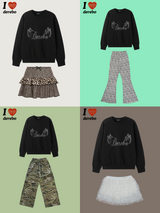 Spandex Leopard Banding Bootcut Pants
